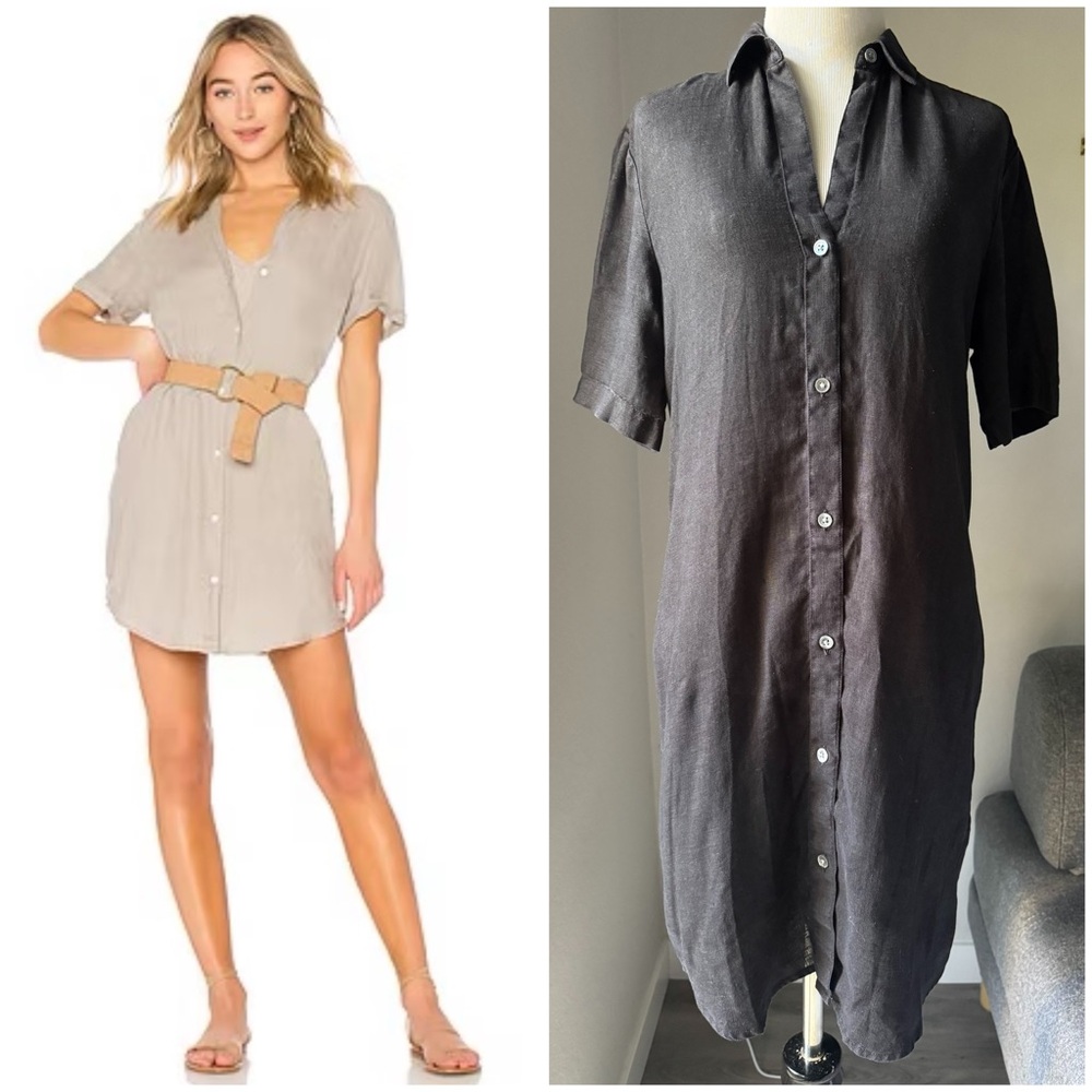 James Perse Linen Shirt Dress